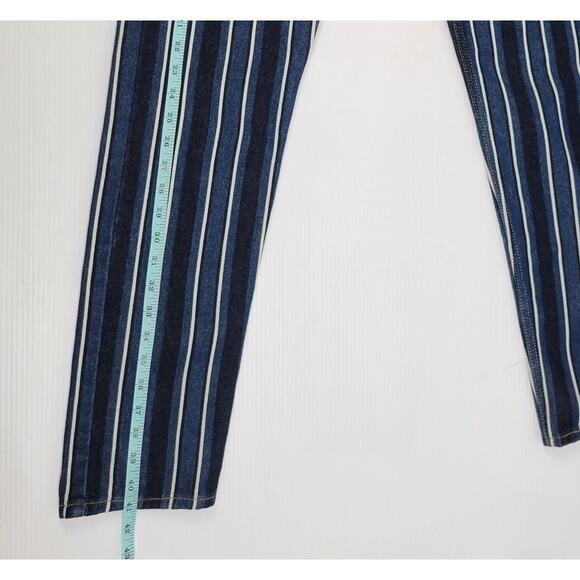 NWT Levi 512 Slim Taper Mens 32x32‎ Dark Wash Blue Striped Retro Denim Jeans - Picture 2 of 8